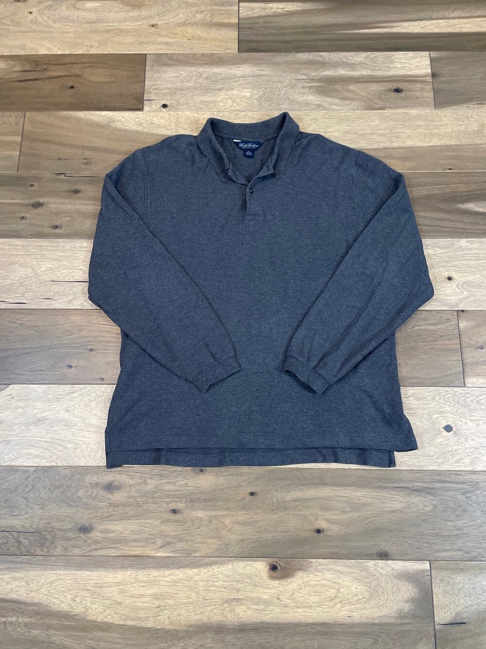 Brooks Brothers 346 Quarter‑Zip Sweater Size XL Navy Cotton Long Sleeve Polo